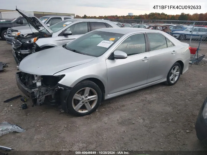 4T1BF1FK4CU092633 2012 Toyota Camry Se