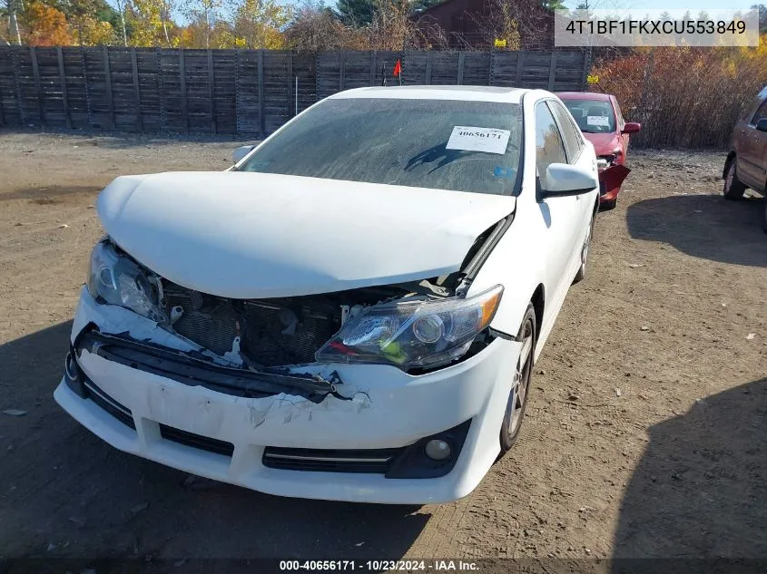 2012 Toyota Camry Se VIN: 4T1BF1FKXCU553849 Lot: 40656171