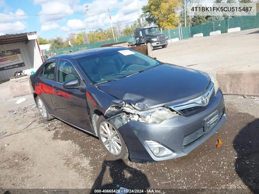 4T1BK1FK5CU515487 2012 Toyota Camry Xle V6