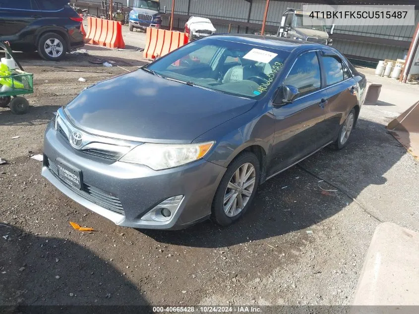 4T1BK1FK5CU515487 2012 Toyota Camry Xle V6