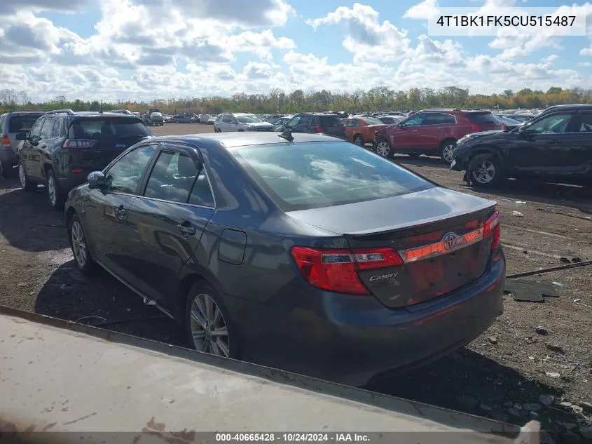 4T1BK1FK5CU515487 2012 Toyota Camry Xle V6