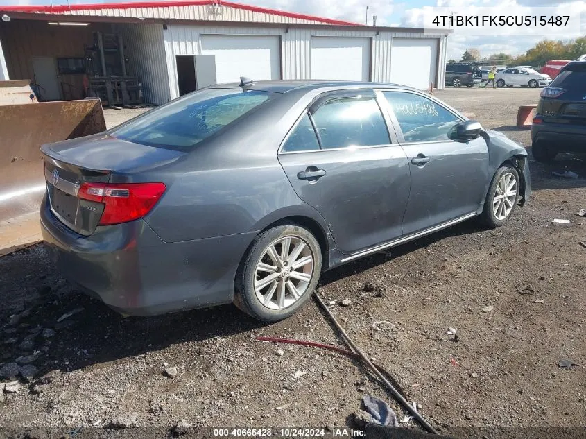 4T1BK1FK5CU515487 2012 Toyota Camry Xle V6