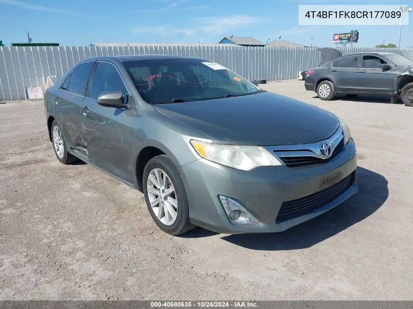 4T4BF1FK8CR177089 2012 Toyota Camry Se/Le/Xle