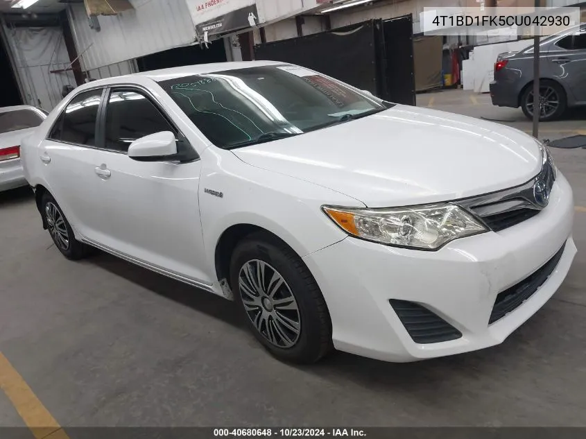 4T1BD1FK5CU042930 2012 Toyota Camry Hybrid Le