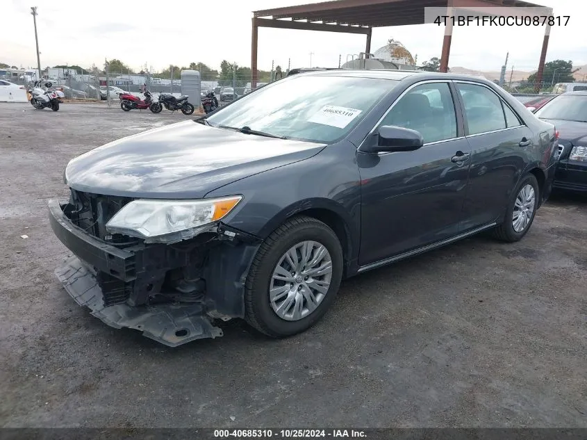 4T1BF1FK0CU087817 2012 Toyota Camry Le