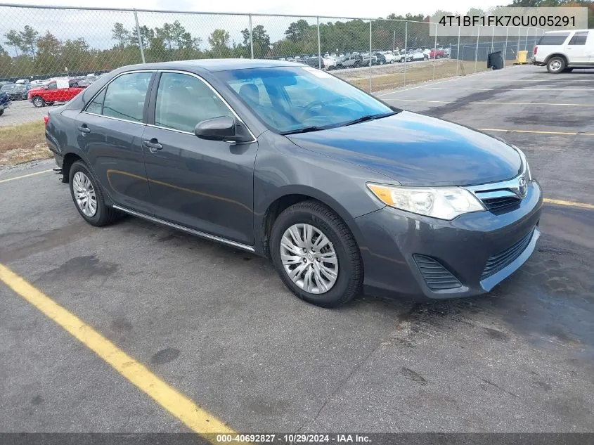 4T1BF1FK7CU005291 2012 Toyota Camry Le