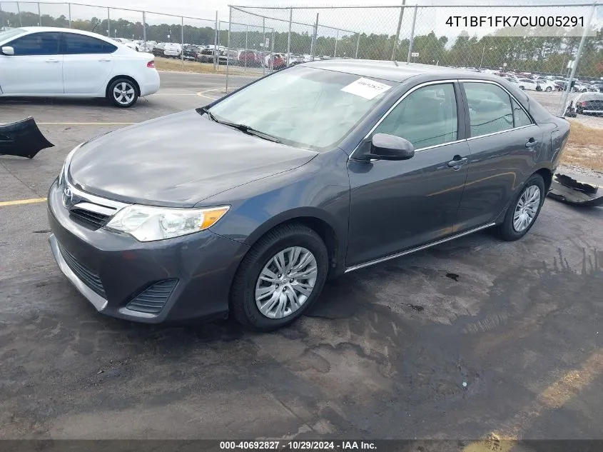 4T1BF1FK7CU005291 2012 Toyota Camry Le