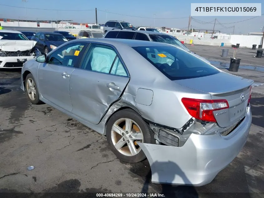 4T1BF1FK1CU015069 2012 Toyota Camry Se