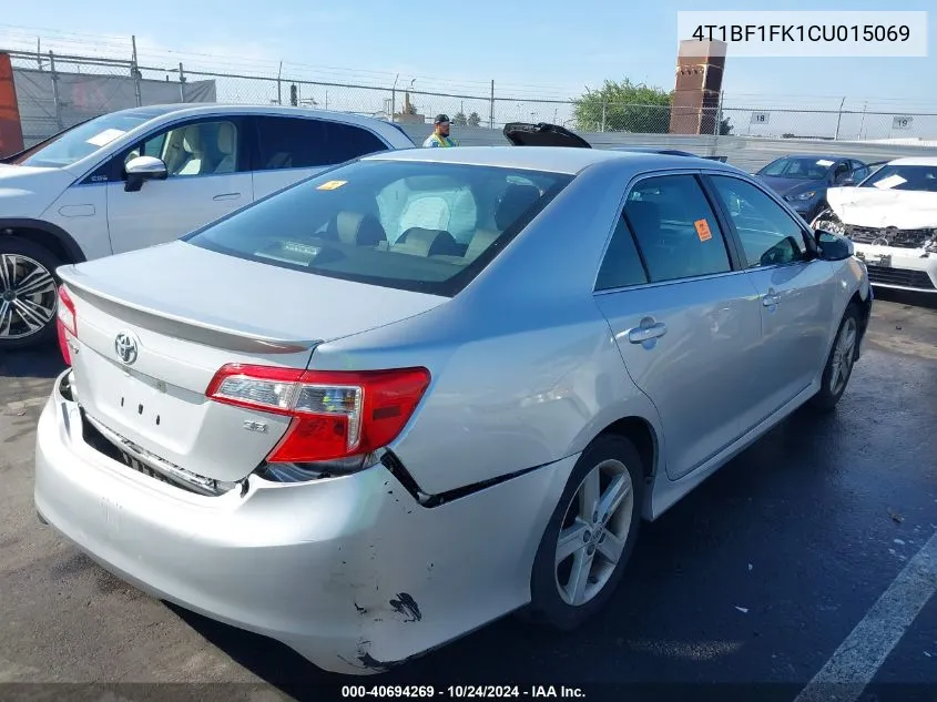 4T1BF1FK1CU015069 2012 Toyota Camry Se