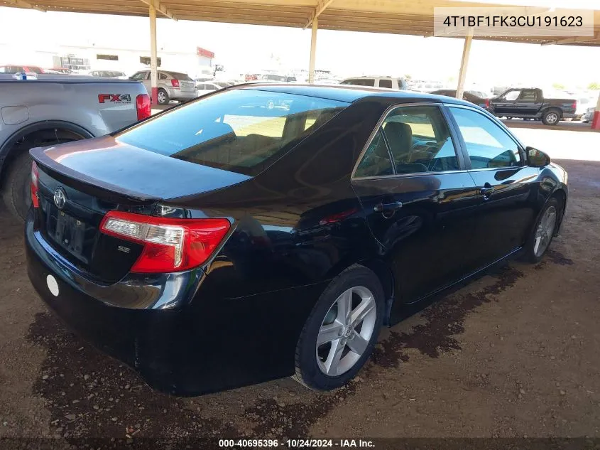 2012 Toyota Camry Se VIN: 4T1BF1FK3CU191623 Lot: 40695396