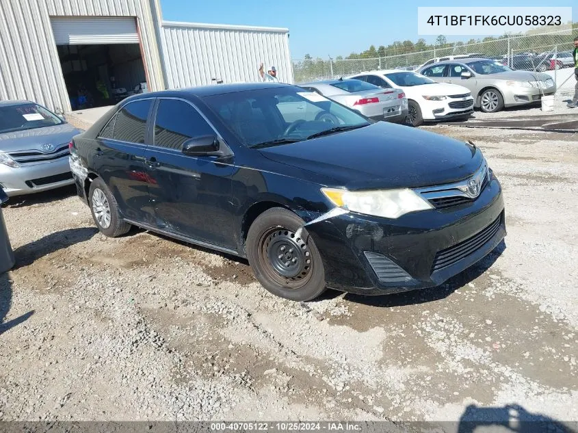 2012 Toyota Camry Le VIN: 4T1BF1FK6CU058323 Lot: 40705122