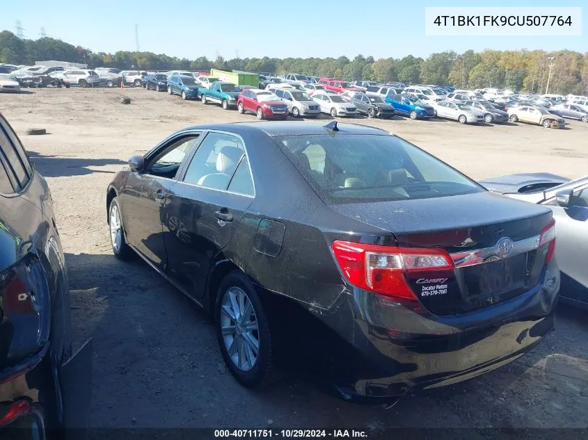 2012 Toyota Camry Xle V6 VIN: 4T1BK1FK9CU507764 Lot: 40711751