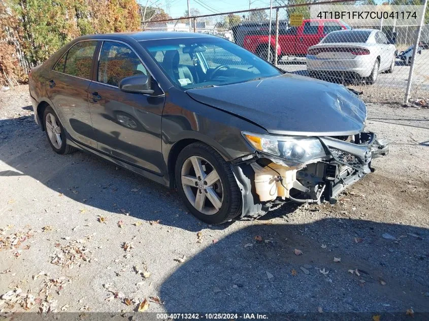 2012 Toyota Camry Se VIN: 4T1BF1FK7CU041174 Lot: 40713242