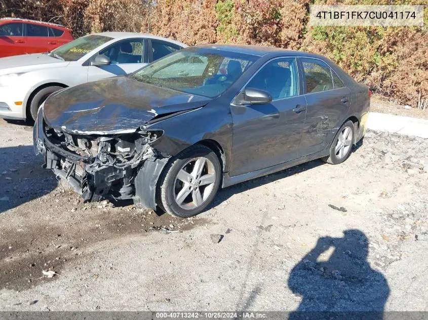 2012 Toyota Camry Se VIN: 4T1BF1FK7CU041174 Lot: 40713242