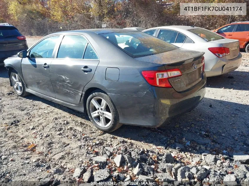 2012 Toyota Camry Se VIN: 4T1BF1FK7CU041174 Lot: 40713242