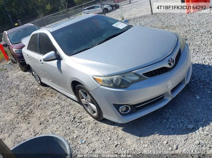 2012 Toyota Camry Se VIN: 4T1BF1FK3CU164292 Lot: 40717342