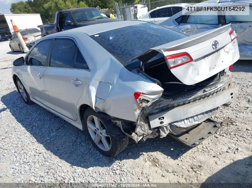 2012 Toyota Camry Se VIN: 4T1BF1FK3CU164292 Lot: 40717342