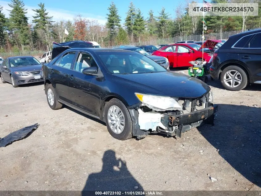 2012 Toyota Camry Le VIN: 4T4BF1FK8CR234570 Lot: 40723102