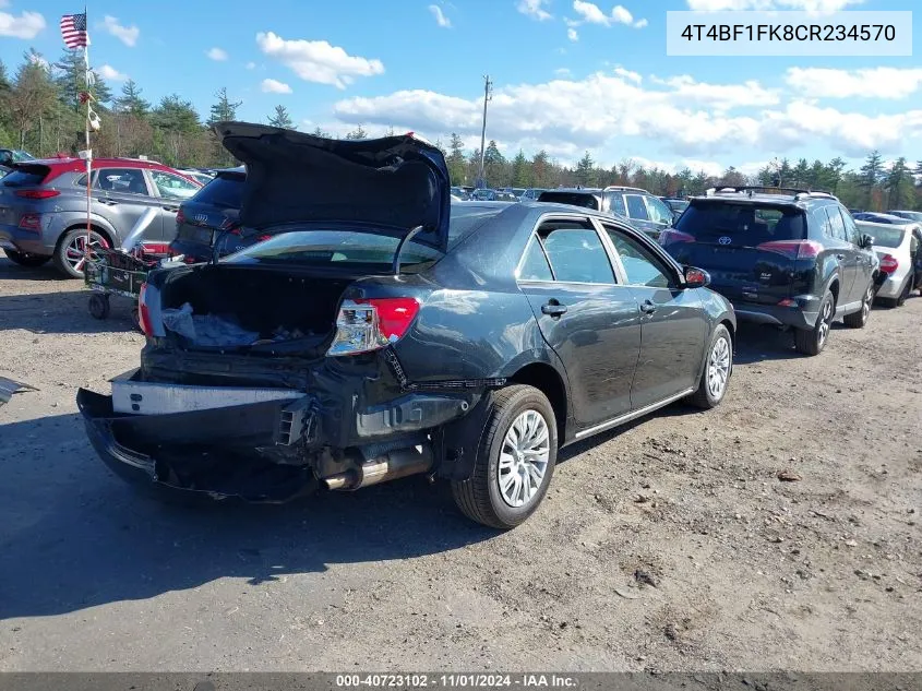 2012 Toyota Camry Le VIN: 4T4BF1FK8CR234570 Lot: 40723102