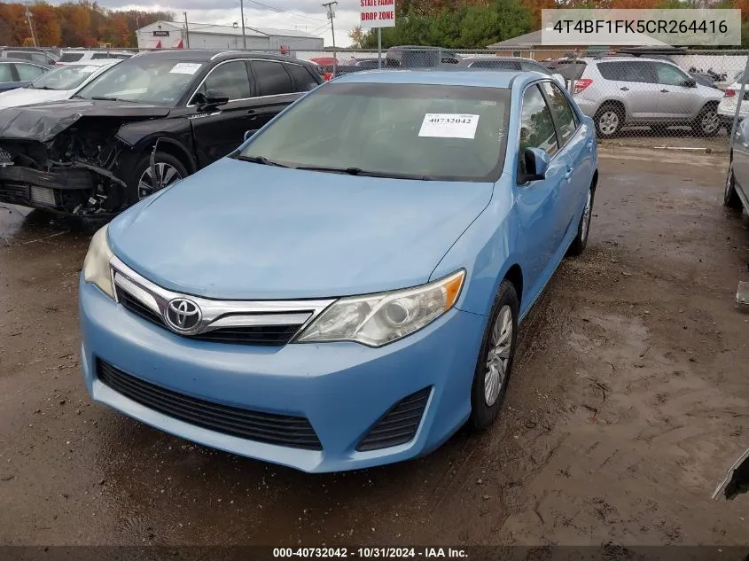 2012 Toyota Camry Le VIN: 4T4BF1FK5CR264416 Lot: 40732042