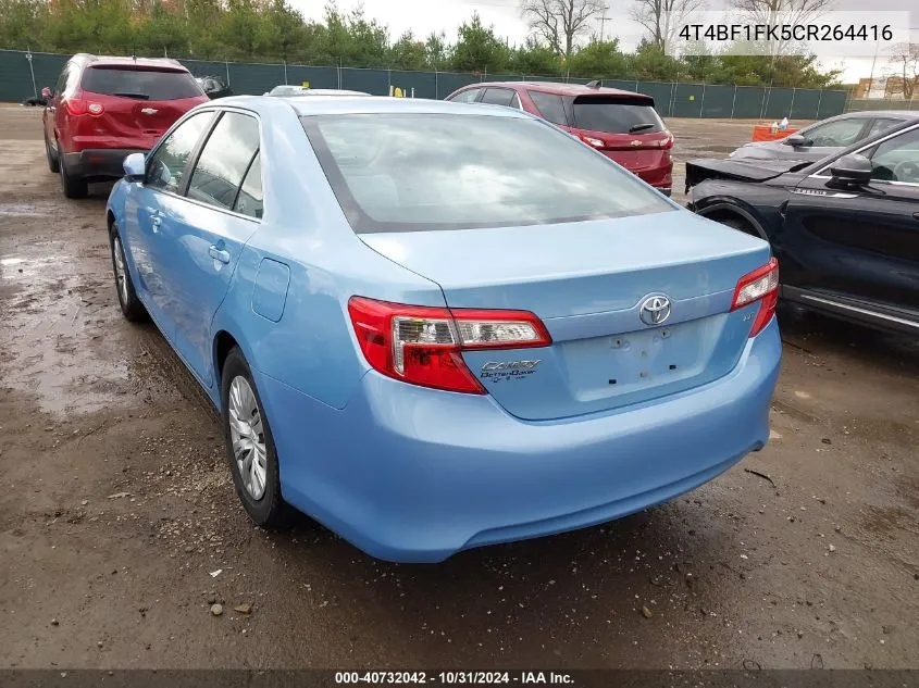 2012 Toyota Camry Le VIN: 4T4BF1FK5CR264416 Lot: 40732042