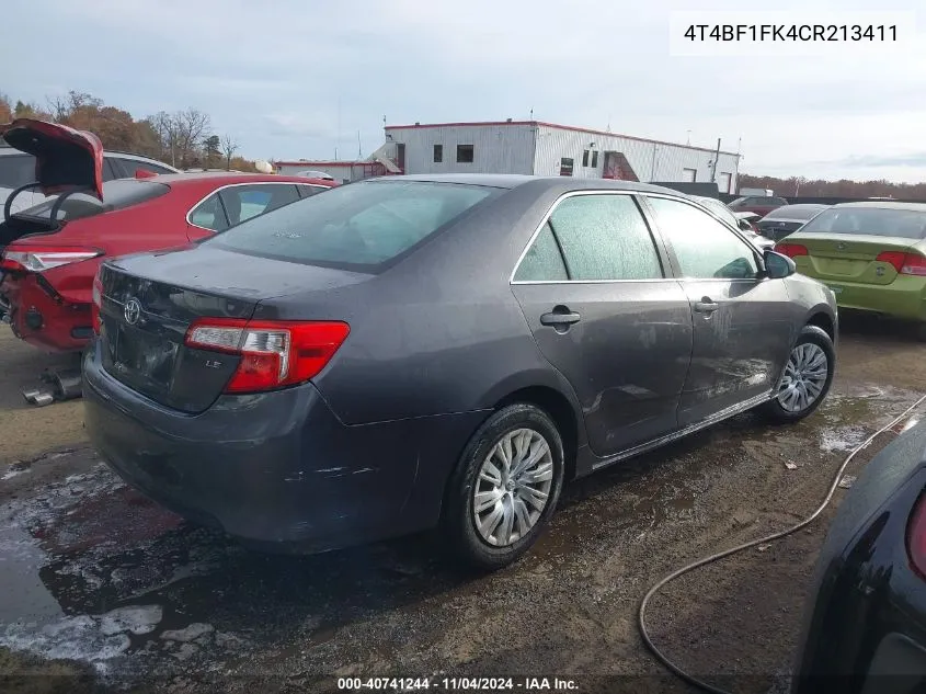 4T4BF1FK4CR213411 2012 Toyota Camry Le