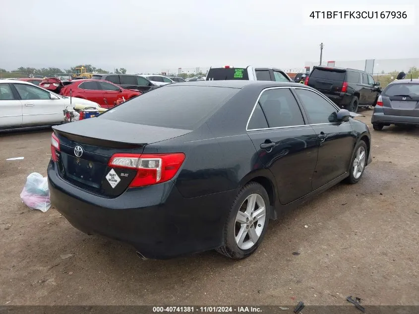 4T1BF1FK3CU167936 2012 Toyota Camry Se