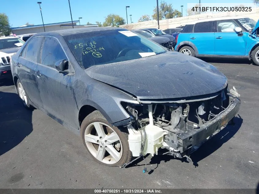 2012 Toyota Camry Se VIN: 4T1BF1FK3CU050325 Lot: 40750251