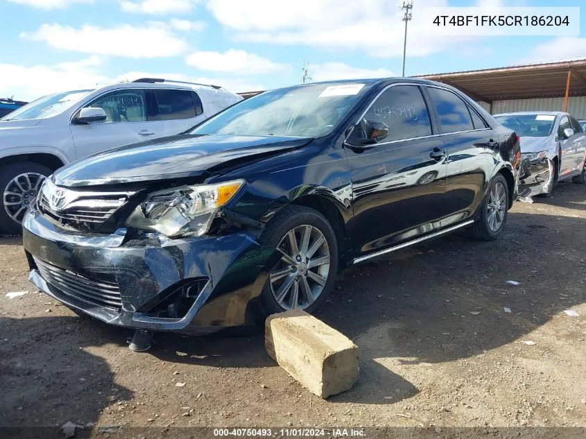 4T4BF1FK5CR186204 2012 Toyota Camry Xle