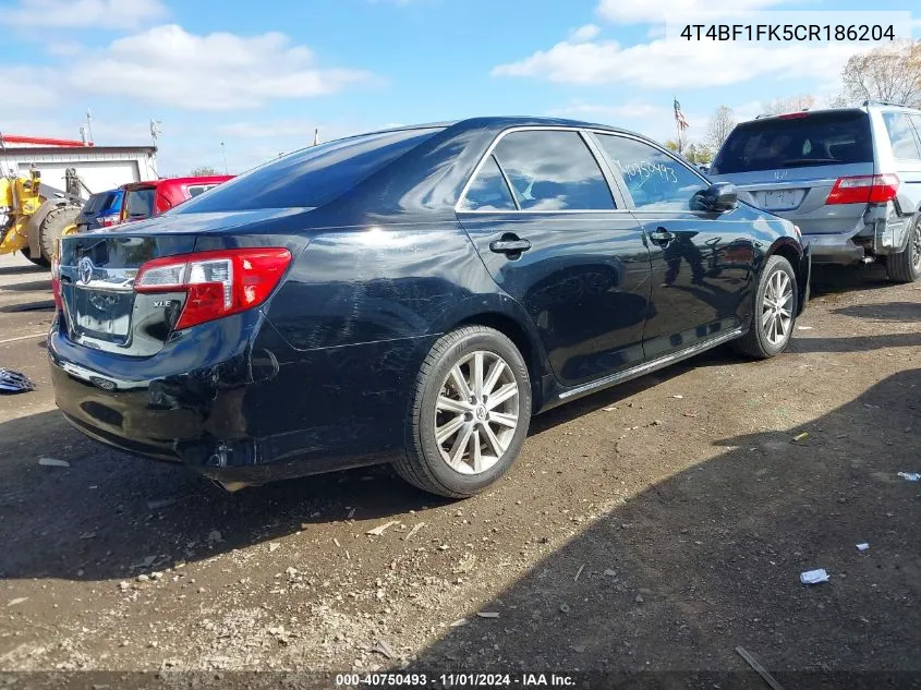 4T4BF1FK5CR186204 2012 Toyota Camry Xle