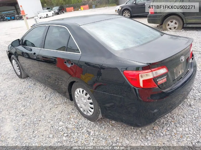 4T1BF1FKXCU502271 2012 Toyota Camry L