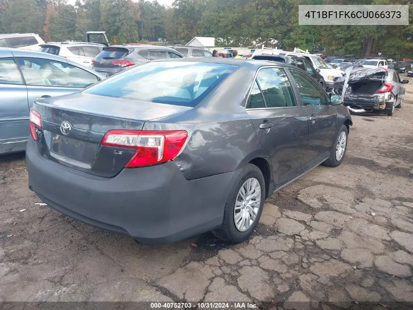 2012 Toyota Camry Le VIN: 4T1BF1FK6CU066373 Lot: 40752703