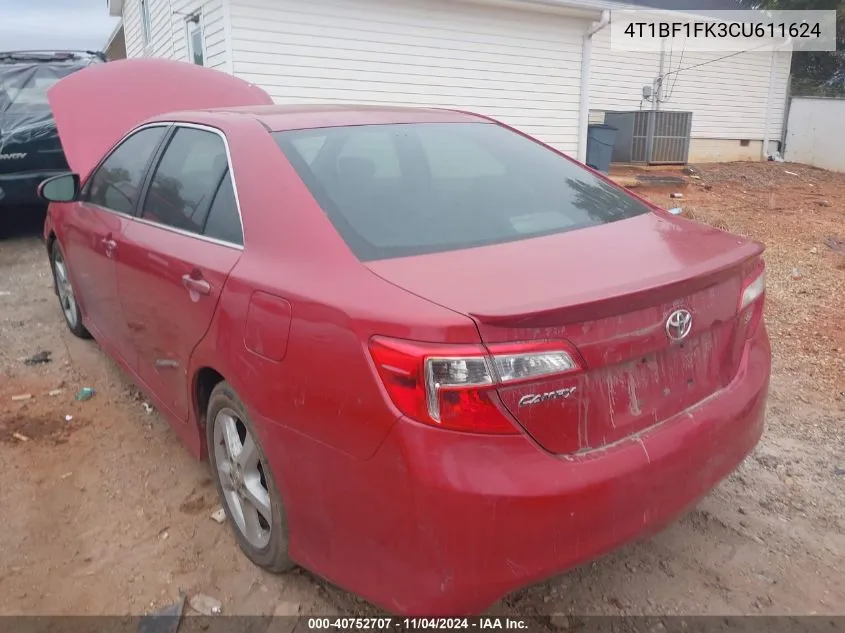 4T1BF1FK3CU611624 2012 Toyota Camry Se