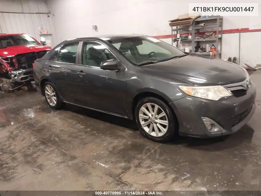 2012 Toyota Camry Xle V6 VIN: 4T1BK1FK9CU001447 Lot: 40770995