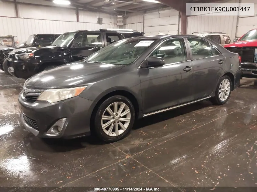 2012 Toyota Camry Xle V6 VIN: 4T1BK1FK9CU001447 Lot: 40770995