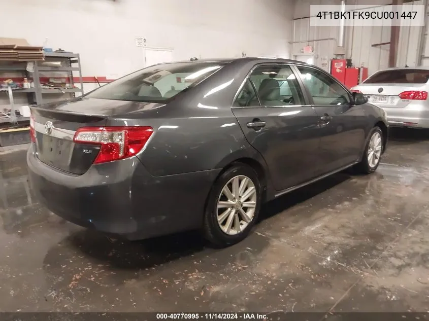 2012 Toyota Camry Xle V6 VIN: 4T1BK1FK9CU001447 Lot: 40770995