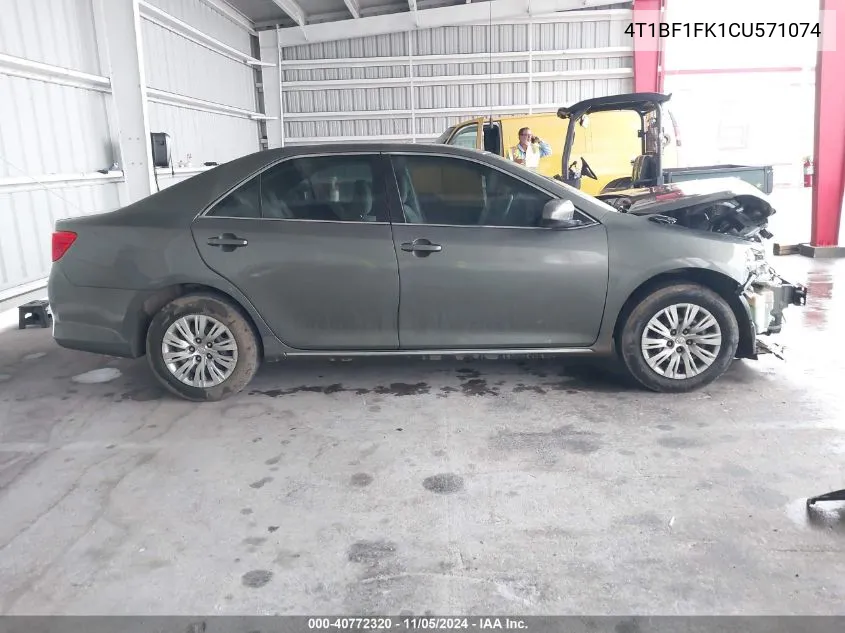 2012 Toyota Camry Le VIN: 4T1BF1FK1CU571074 Lot: 40772320