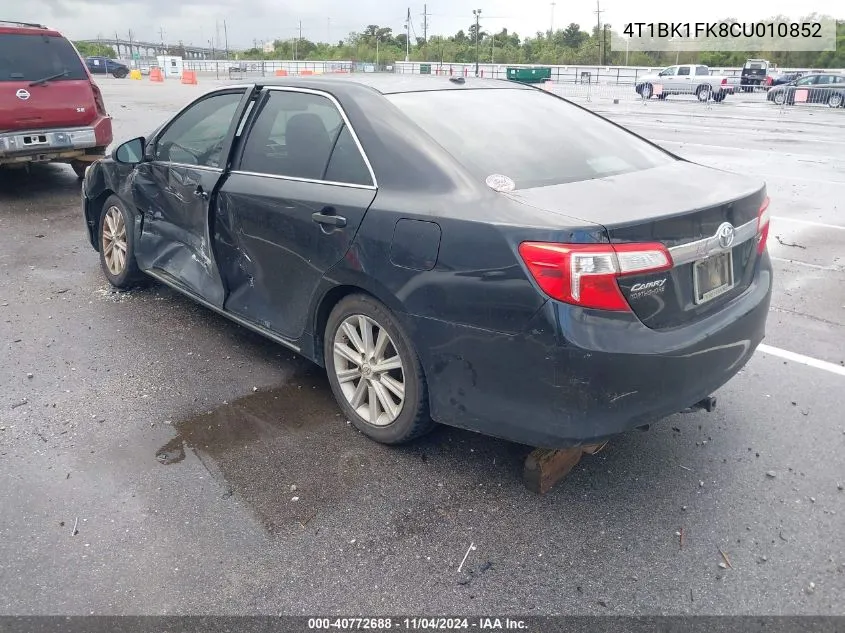 4T1BK1FK8CU010852 2012 Toyota Camry Xle V6