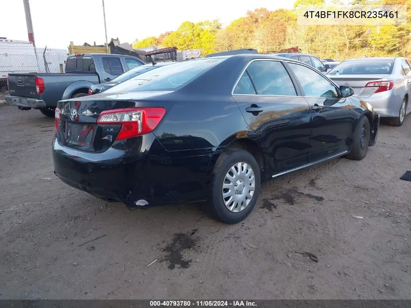 2012 Toyota Camry Le VIN: 4T4BF1FK8CR235461 Lot: 40793780