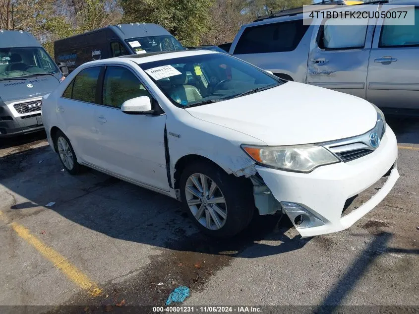 2012 Toyota Camry Hybrid Xle VIN: 4T1BD1FK2CU050077 Lot: 40801231