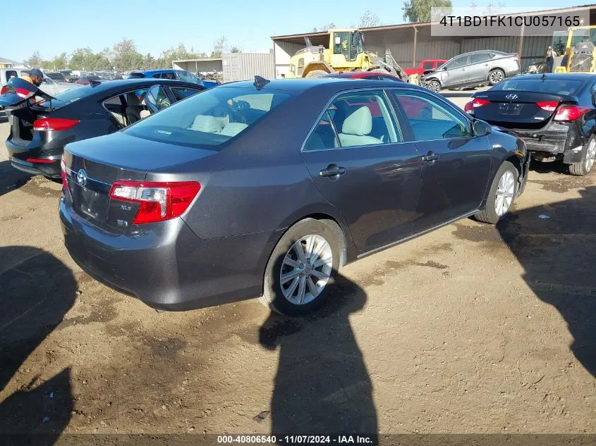 2012 Toyota Camry Hybrid Xle VIN: 4T1BD1FK1CU057165 Lot: 40806540