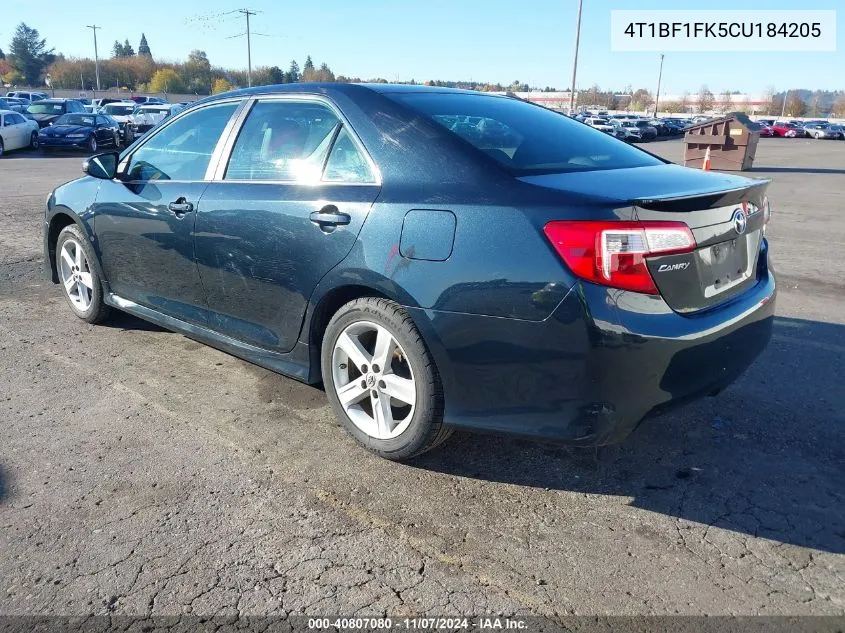 4T1BF1FK5CU184205 2012 Toyota Camry Se