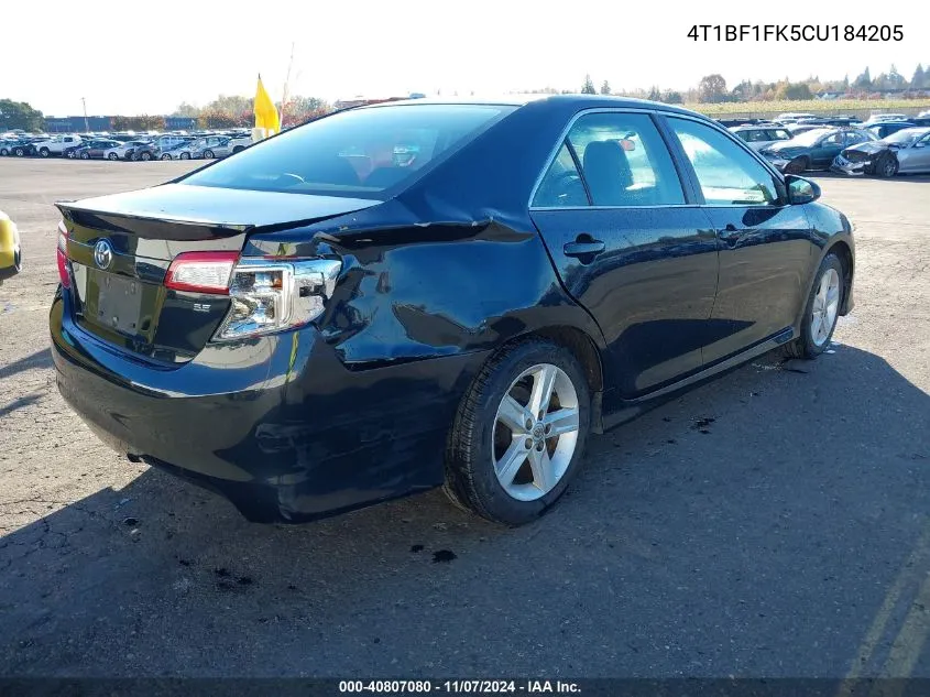 4T1BF1FK5CU184205 2012 Toyota Camry Se