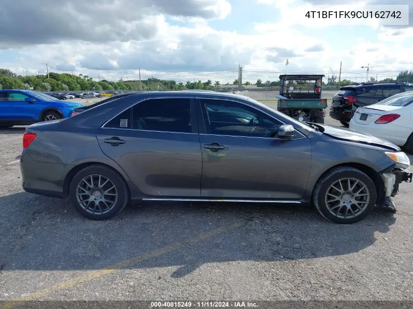 2012 Toyota Camry Le VIN: 4T1BF1FK9CU162742 Lot: 40815249