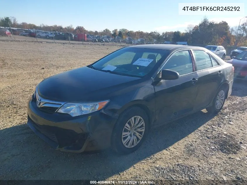 2012 Toyota Camry Le VIN: 4T4BF1FK6CR245292 Lot: 40846974