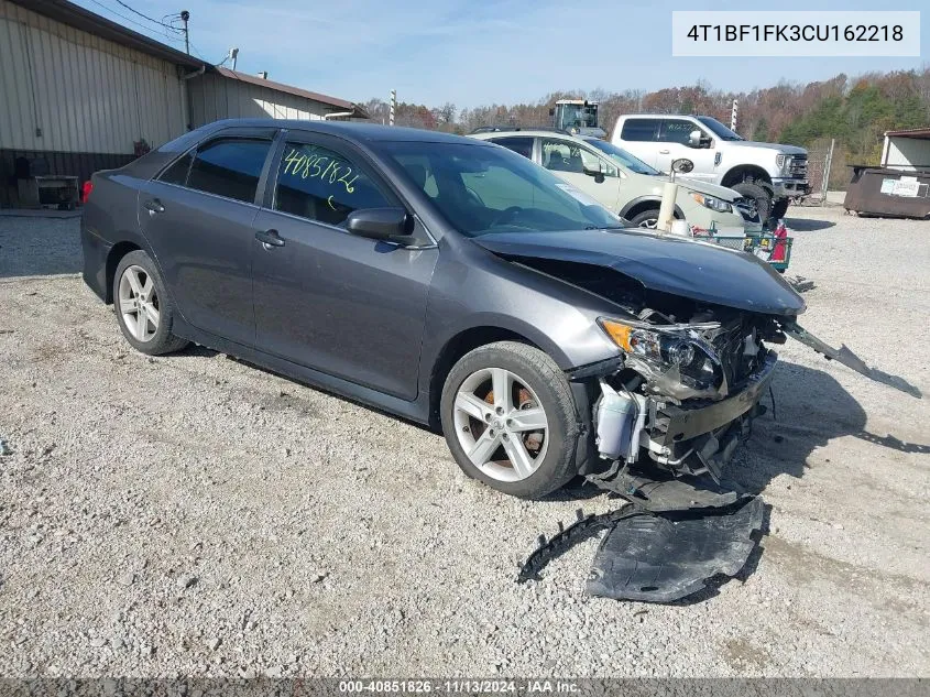 2012 Toyota Camry Se VIN: 4T1BF1FK3CU162218 Lot: 40851826