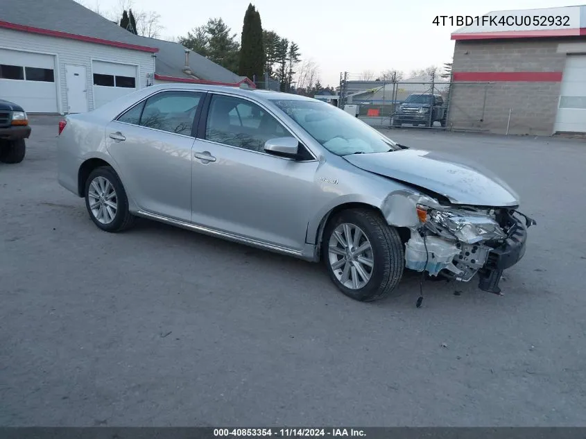 2012 Toyota Camry Hybrid Xle VIN: 4T1BD1FK4CU052932 Lot: 40853354