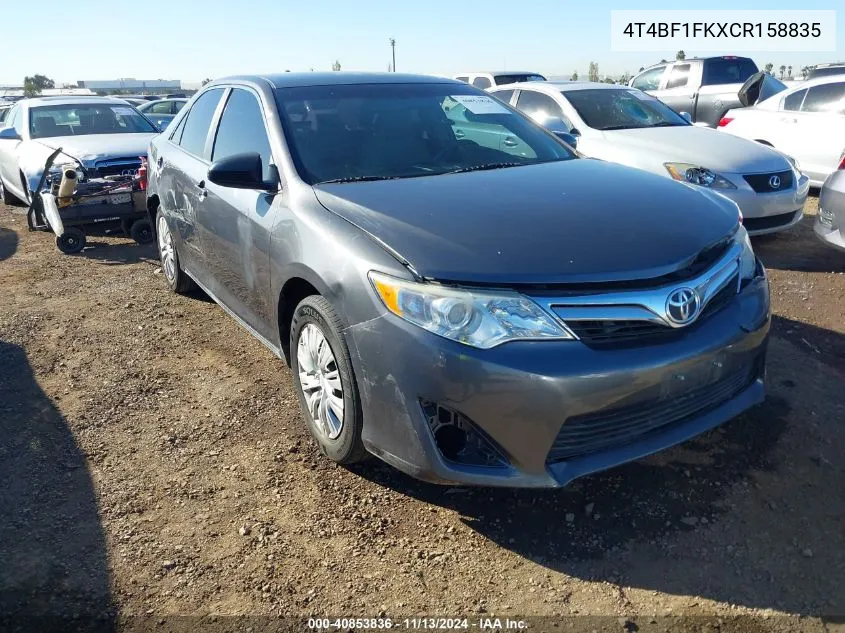 2012 Toyota Camry Le VIN: 4T4BF1FKXCR158835 Lot: 40853836