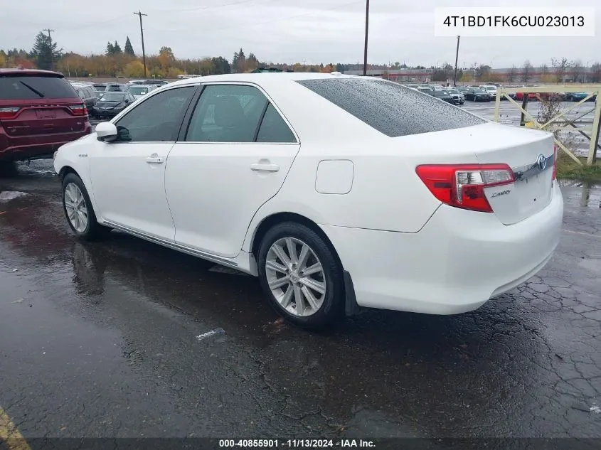 2012 Toyota Camry Hybrid Xle VIN: 4T1BD1FK6CU023013 Lot: 40855901