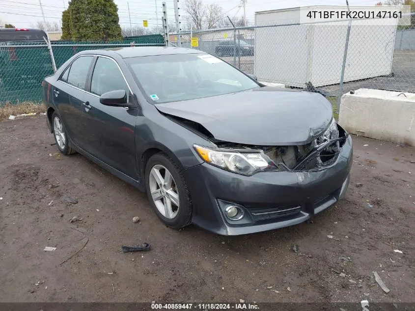 2012 Toyota Camry Se VIN: 4T1BF1FK2CU147161 Lot: 40859447